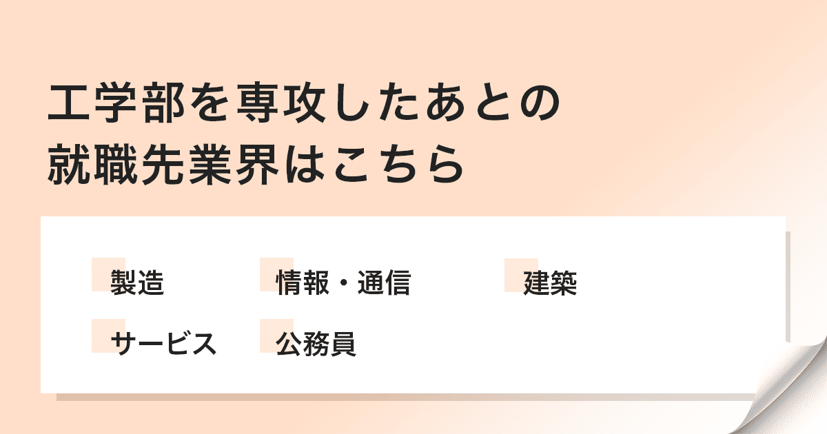 工学部卒業後の就職業界
