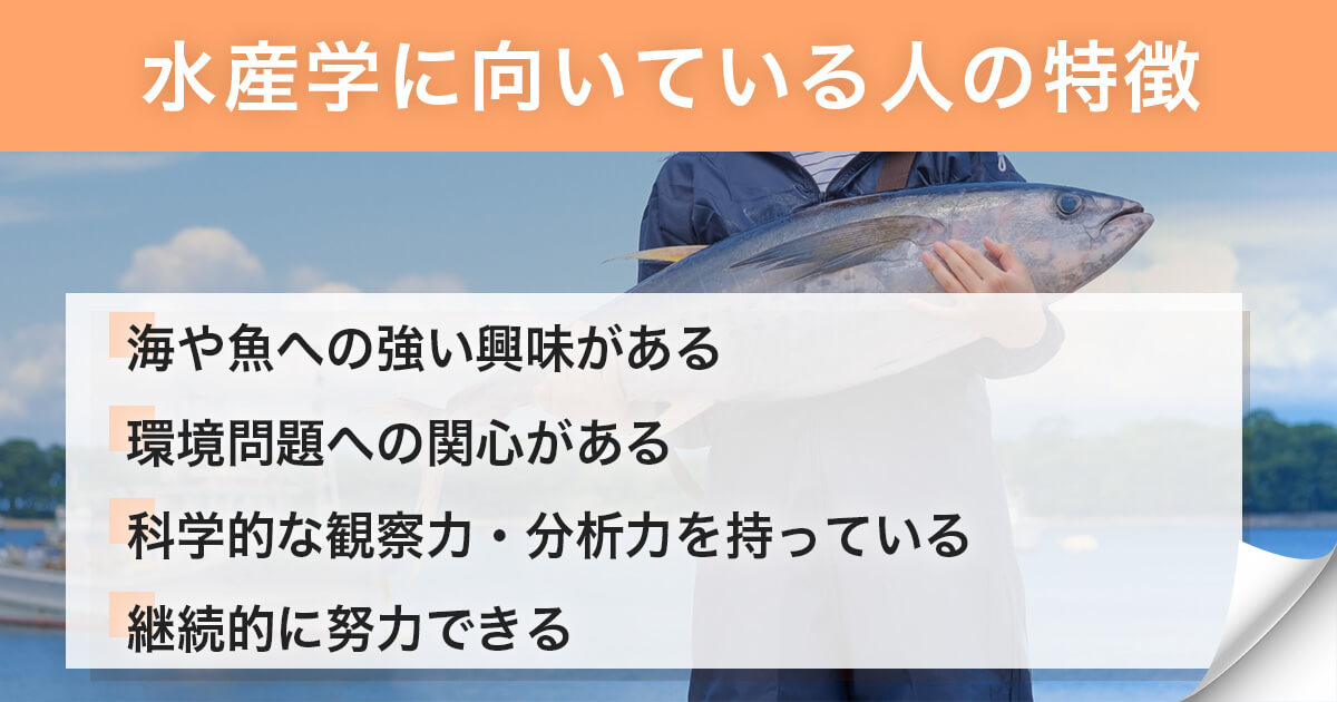 水産学を学ぶのに向いている人の4つの特徴
