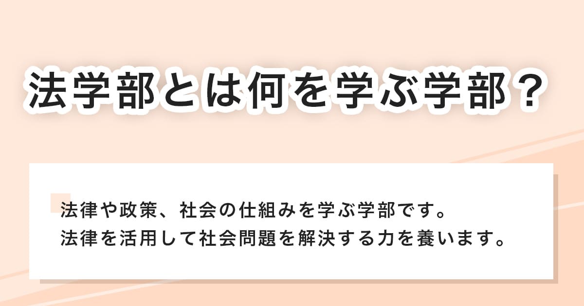 法学部で学ぶこと