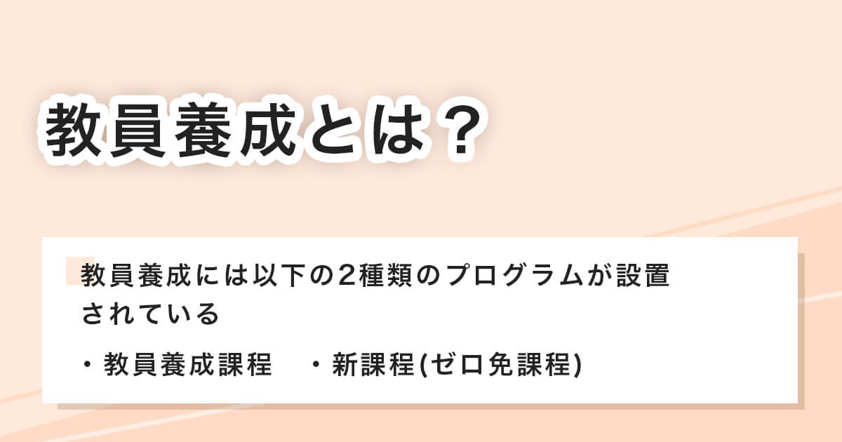 教員養成とは