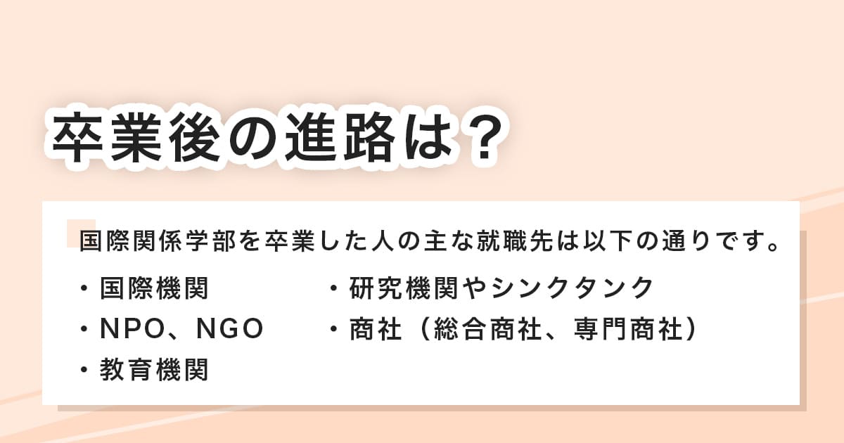 卒業後の進路