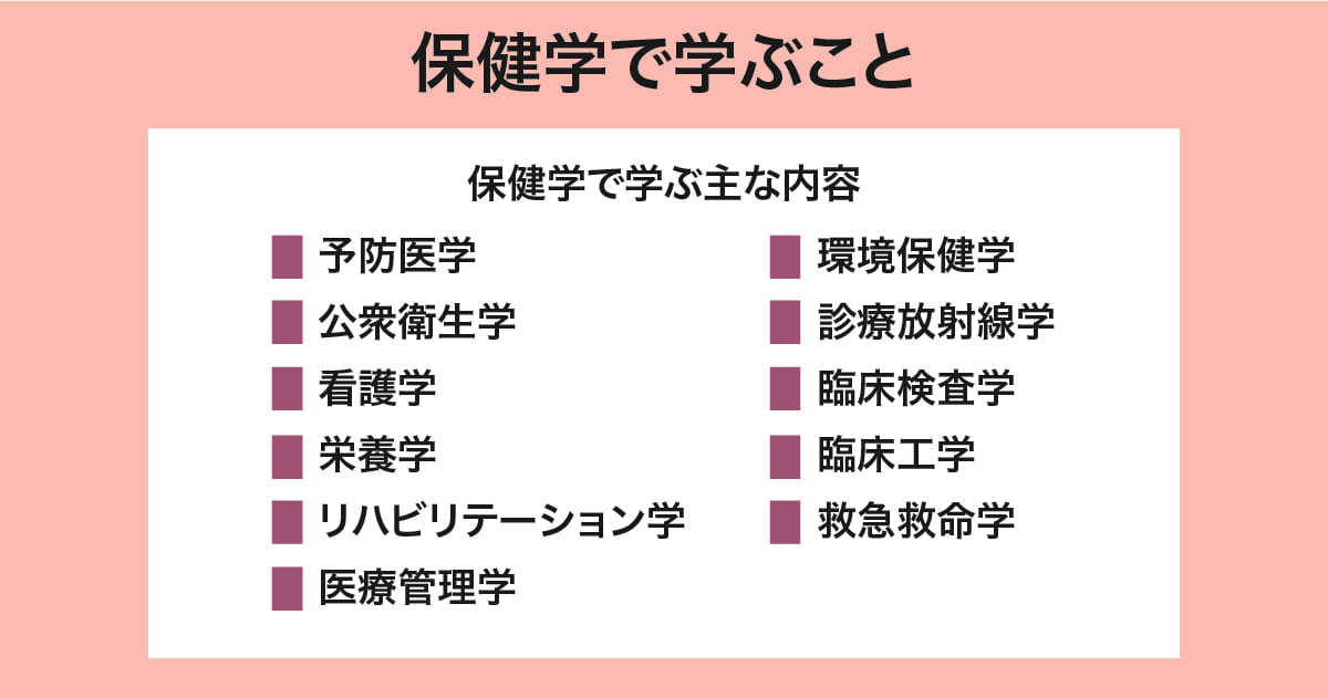 保健学で学ぶこと