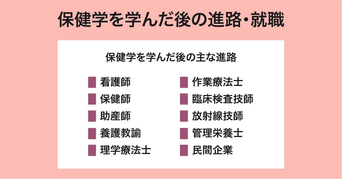 保健学を学んだ後の進路