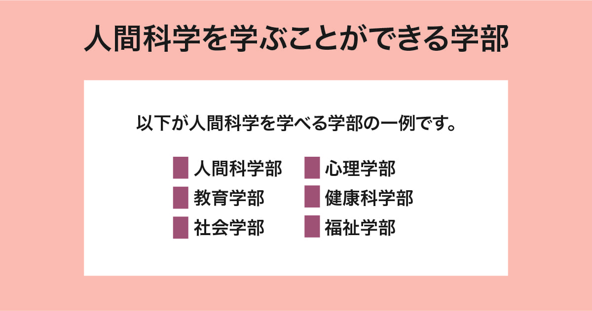 人間科学を学べる学部