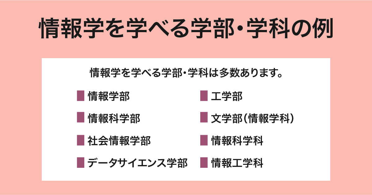 情報科学を学べる学部・学科