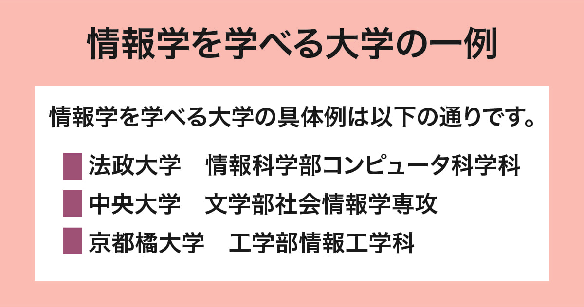 情報学を学べる大学