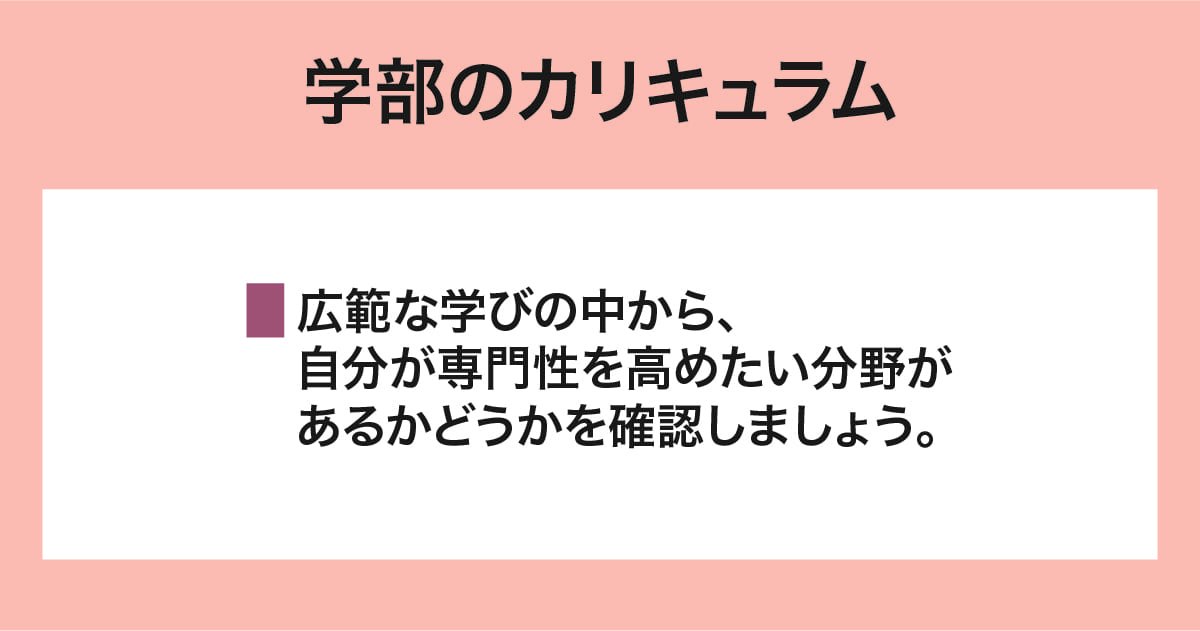 学部のカリキュラム