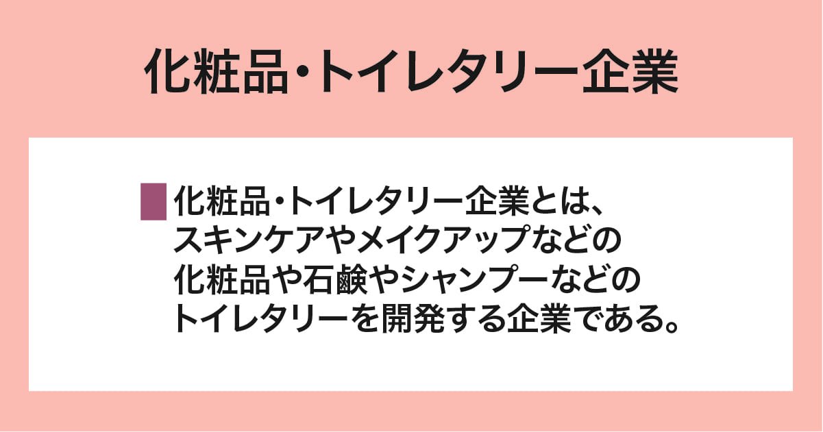 化粧品・トイレタリー企業