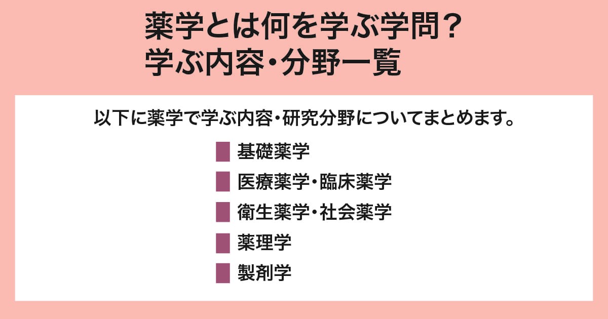 学ぶ内容・分野一覧
