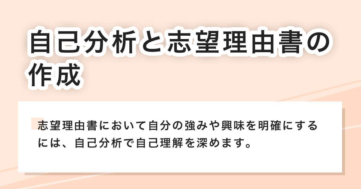 自己分析と志望理由書の作成