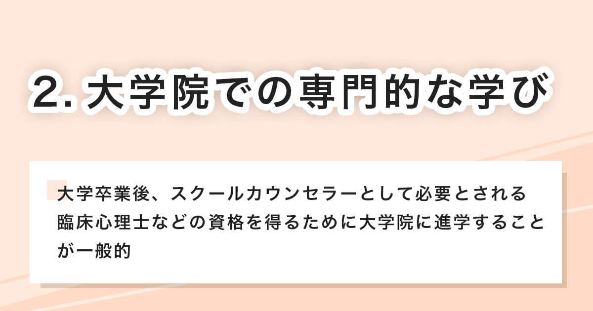 大学院での専門的な学び