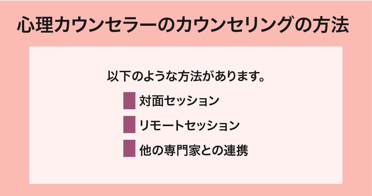 カウンセリング方法