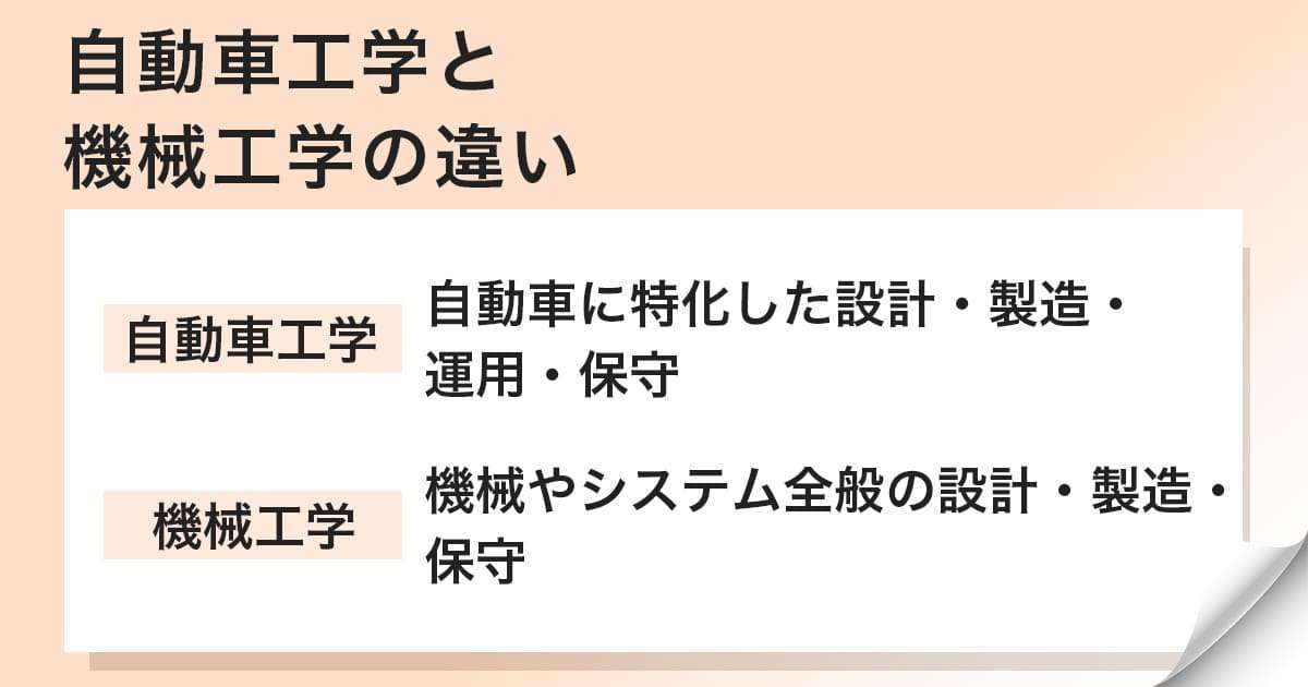自動車工学と機械工学の違いとは?