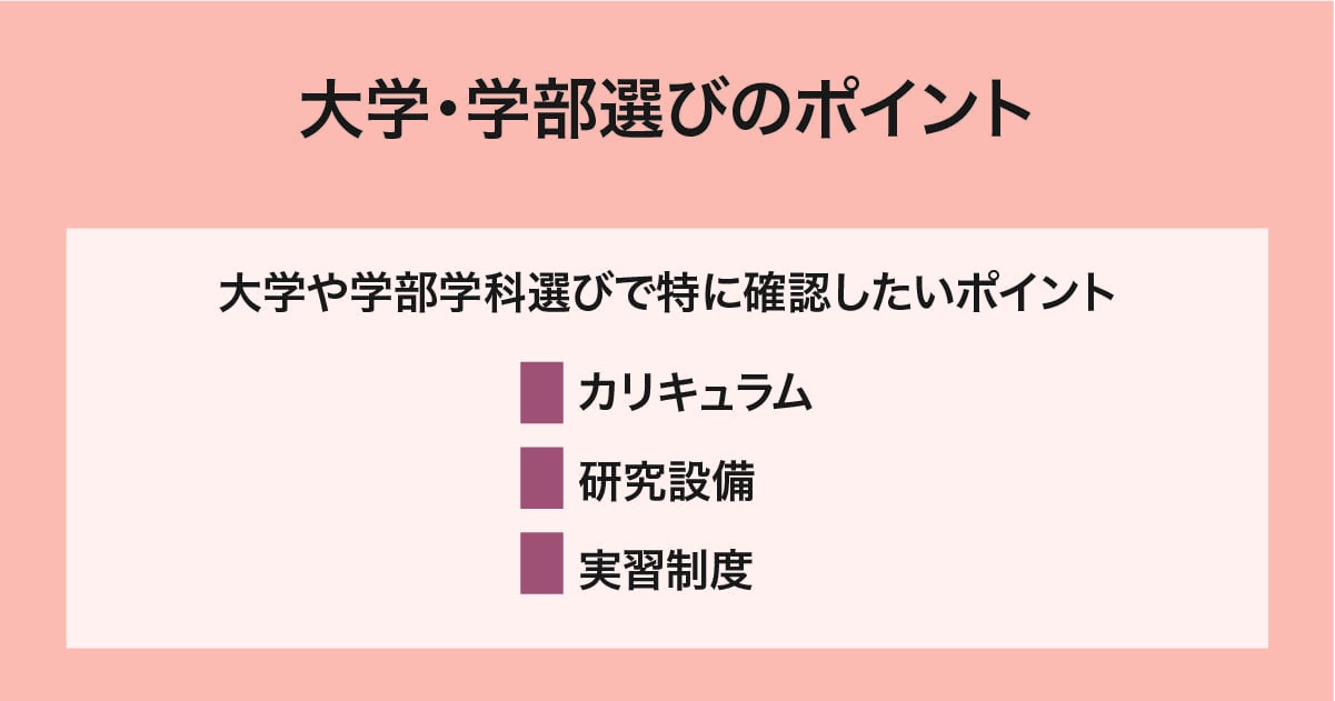 大学や学部選びのポイント