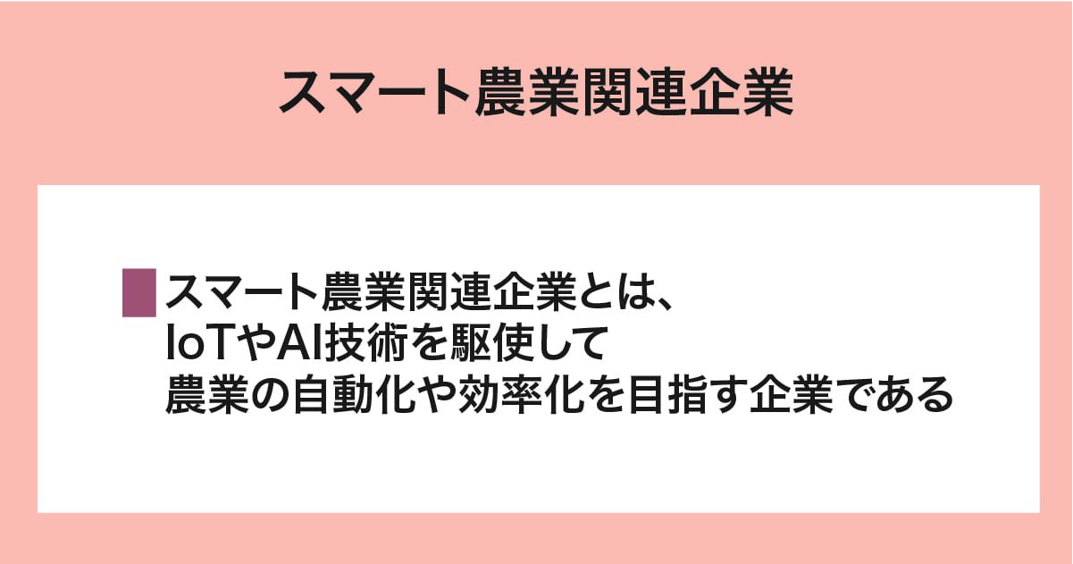 スマート農業関連企業