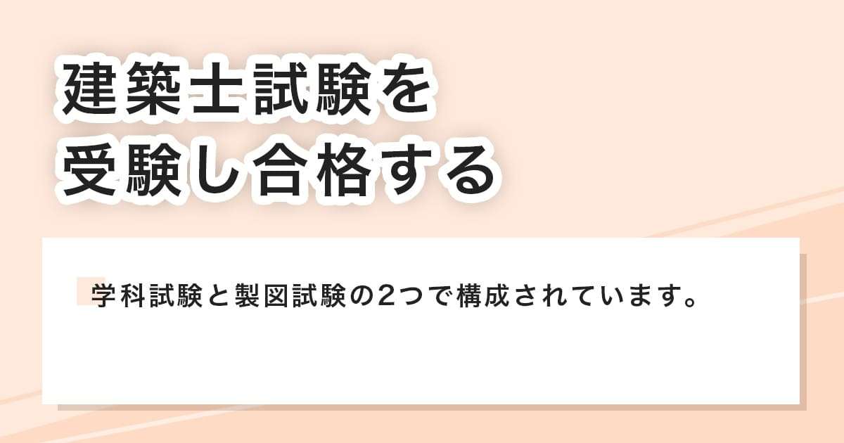 建築士試験を受験し合格する