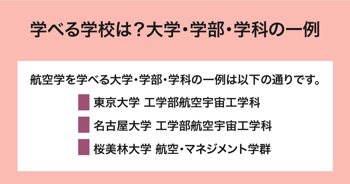 大学・学部・学科の一例