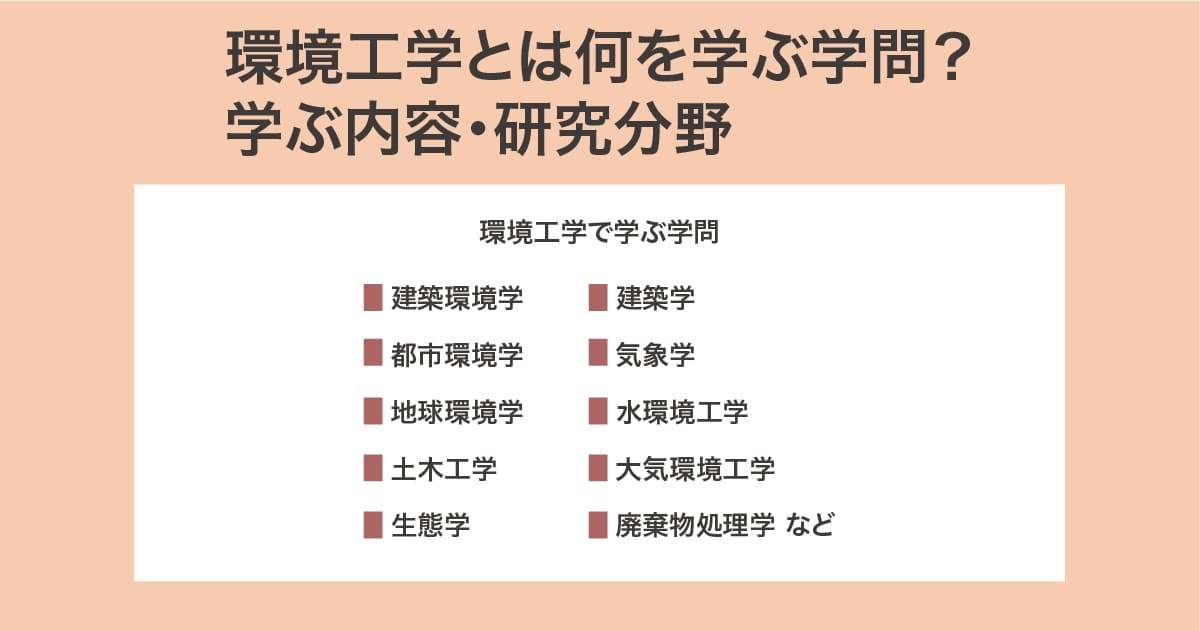 環境工学とは何を学ぶ学問？学ぶ内容・研究分野