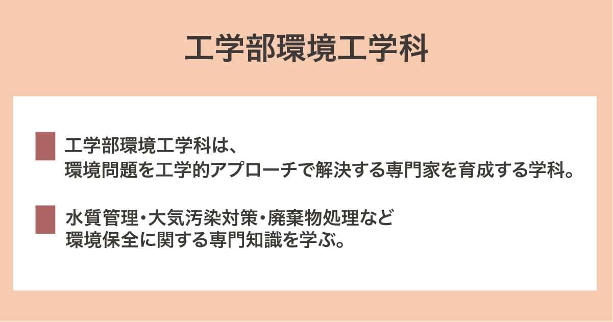 工学部環境工学科