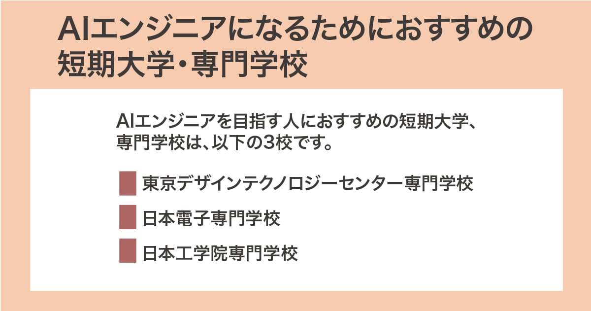 おすすめの短期大学・専門学校