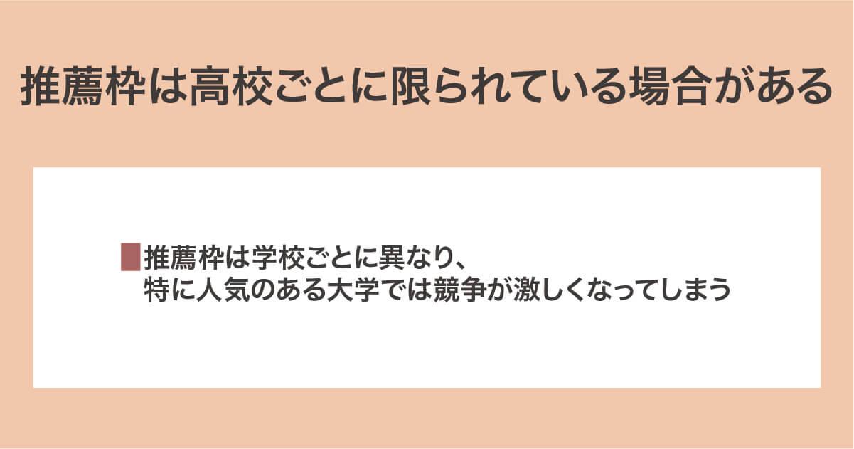 推薦枠は限られている