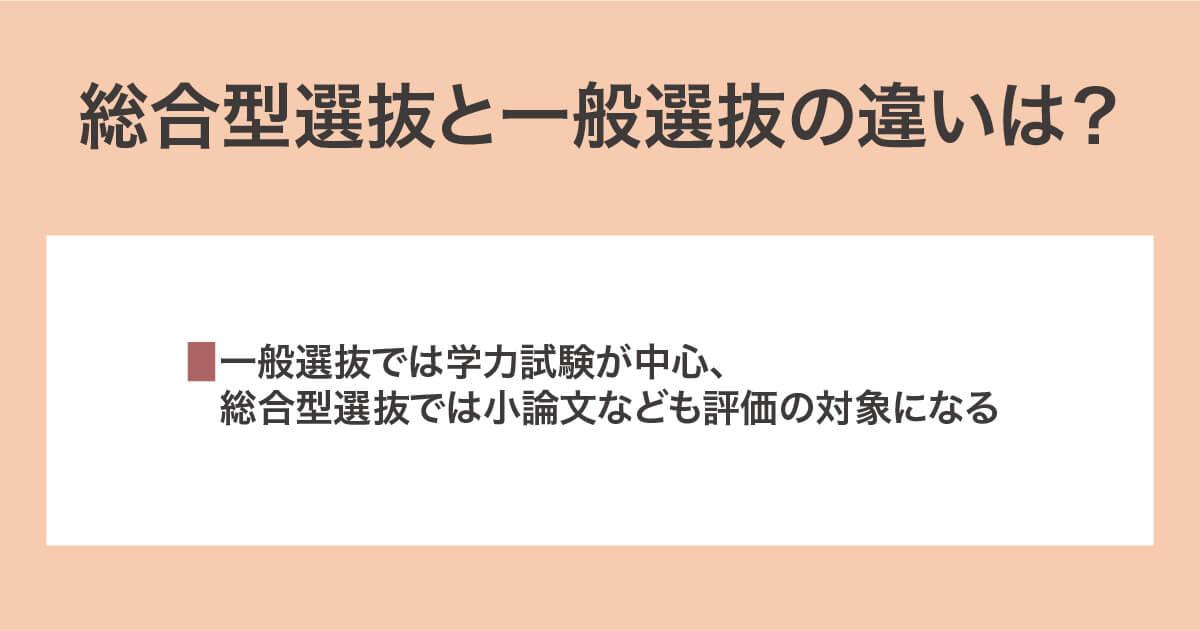 総合型選抜と一般選抜の違い