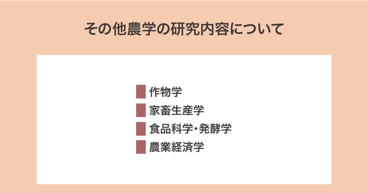 農学の研究内容