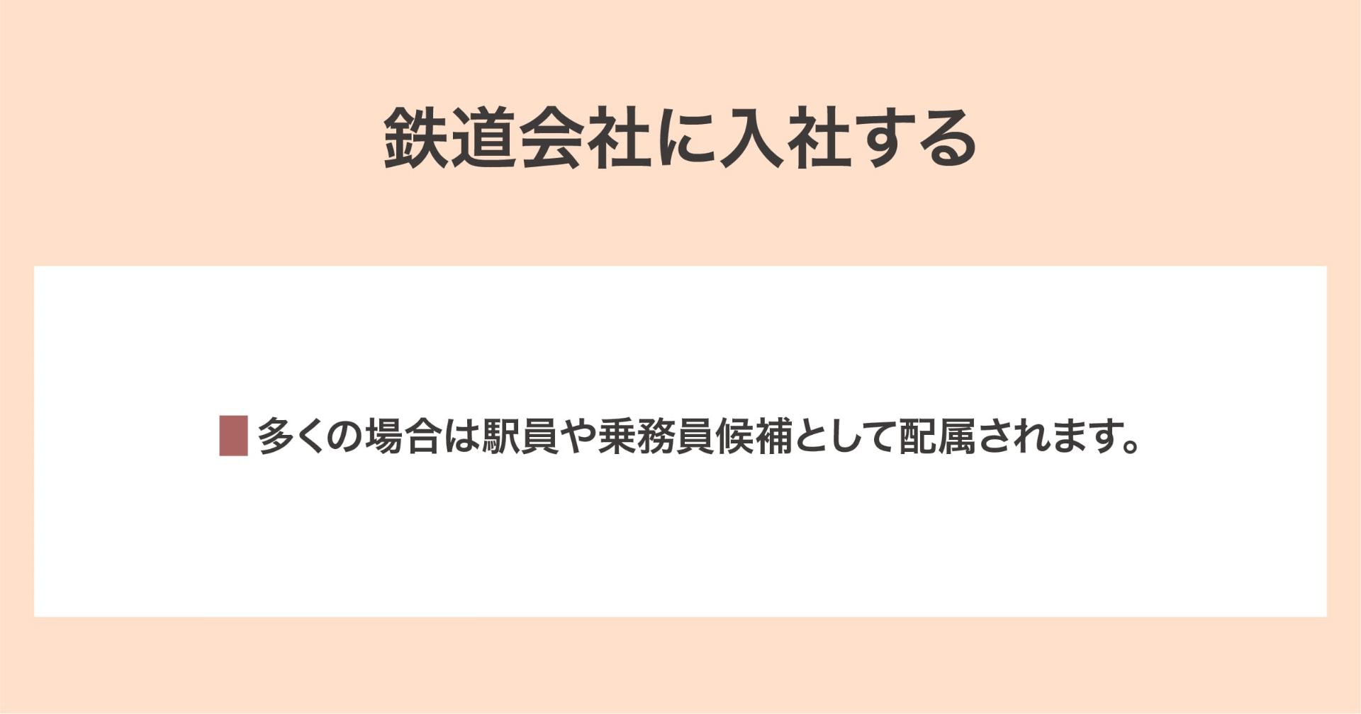 鉄道会社に入社する
