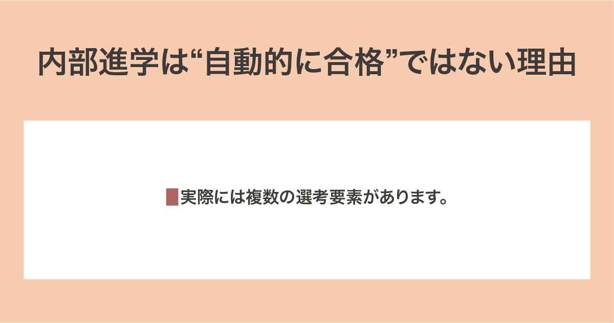 自動的に合格ではない理由