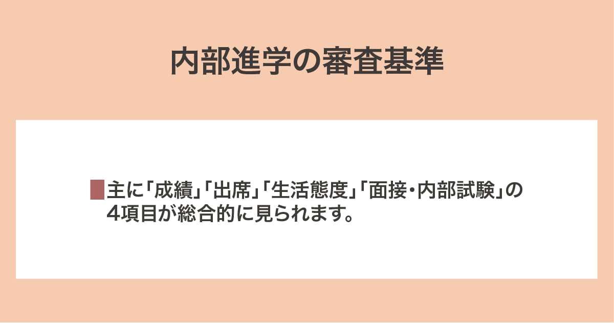 内部進学の審査基準
