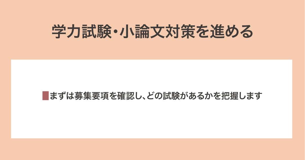 学力試験・小論文対策