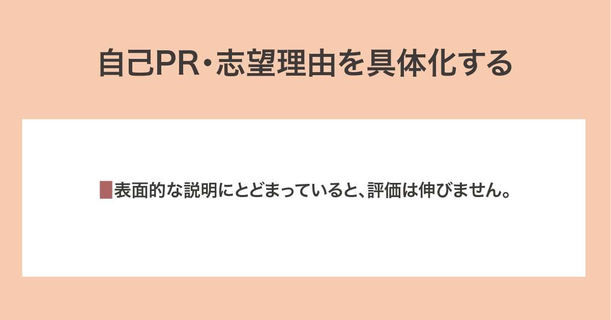 自己PR・志望理由を具体化する